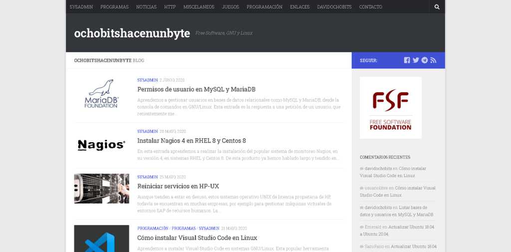 Blog: ochobitshacenunbyte - Free Software, GNU y Linux