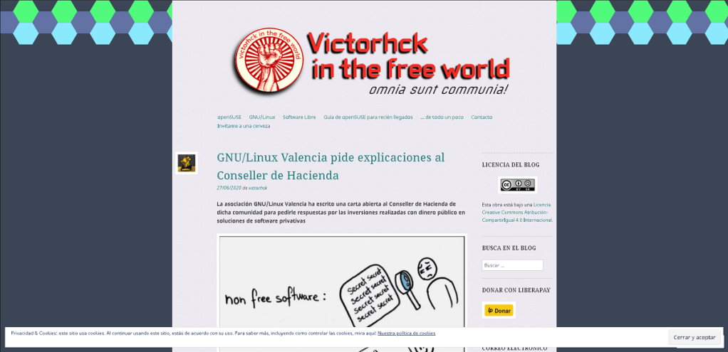 Blog: Victorhck in the free world - Blog personal sobre OpenSUSE, Linux y Software Libre