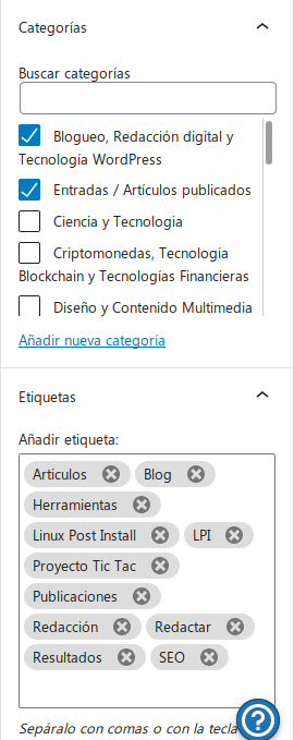 Redacción SEO: Categorías y Etiquetas - Parte 1