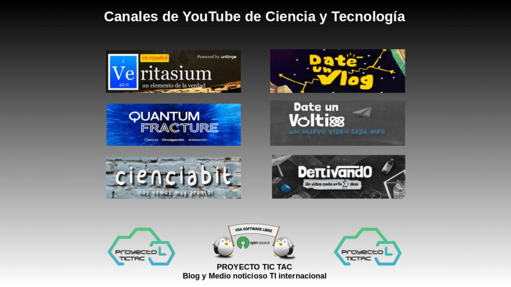 Canales de YouTube de Ciencia y Tecnología en Español