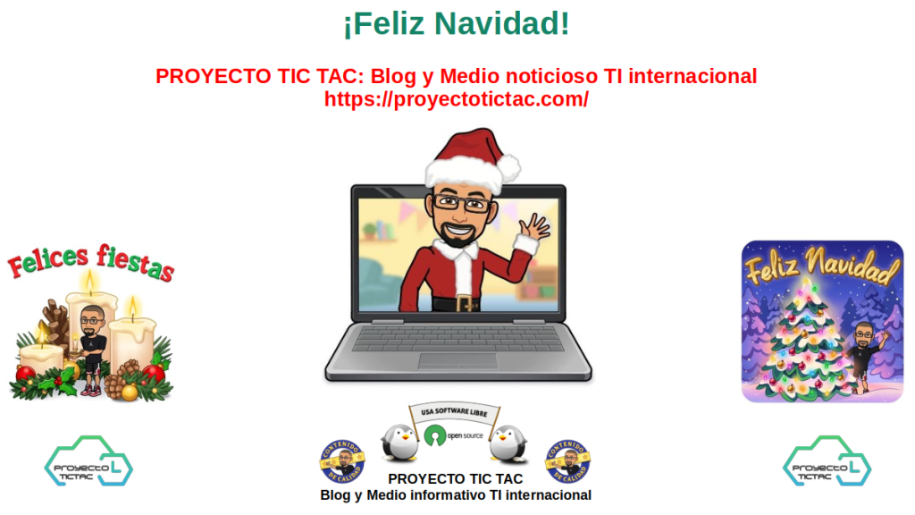 ¡Feliz Navidad 2020! De parte del Proyecto Tic Tac a toda su Comunidad, visitantes y demás&nbsp;lectores