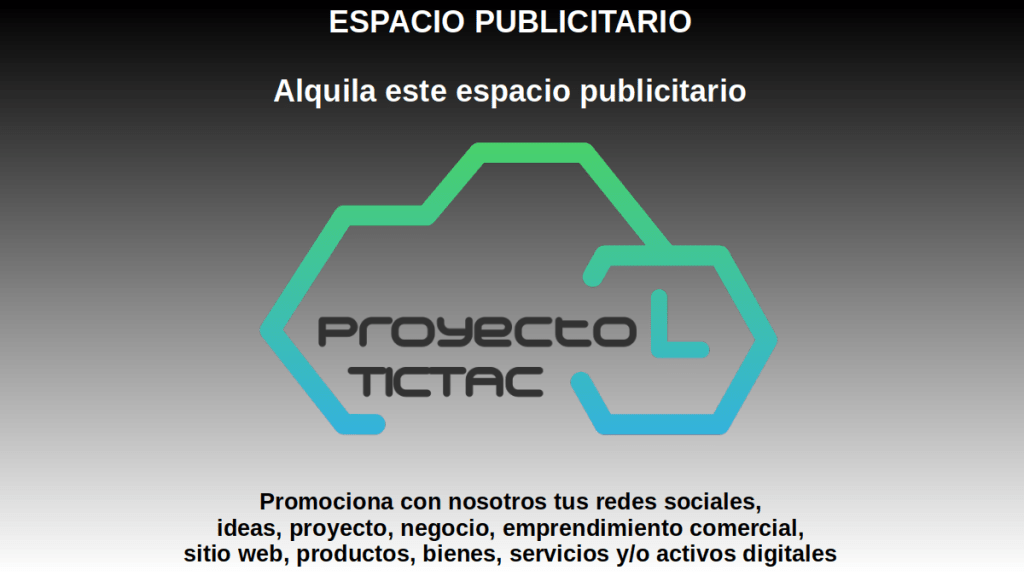 Espacio publicitario: Alquila este espacio publicitario