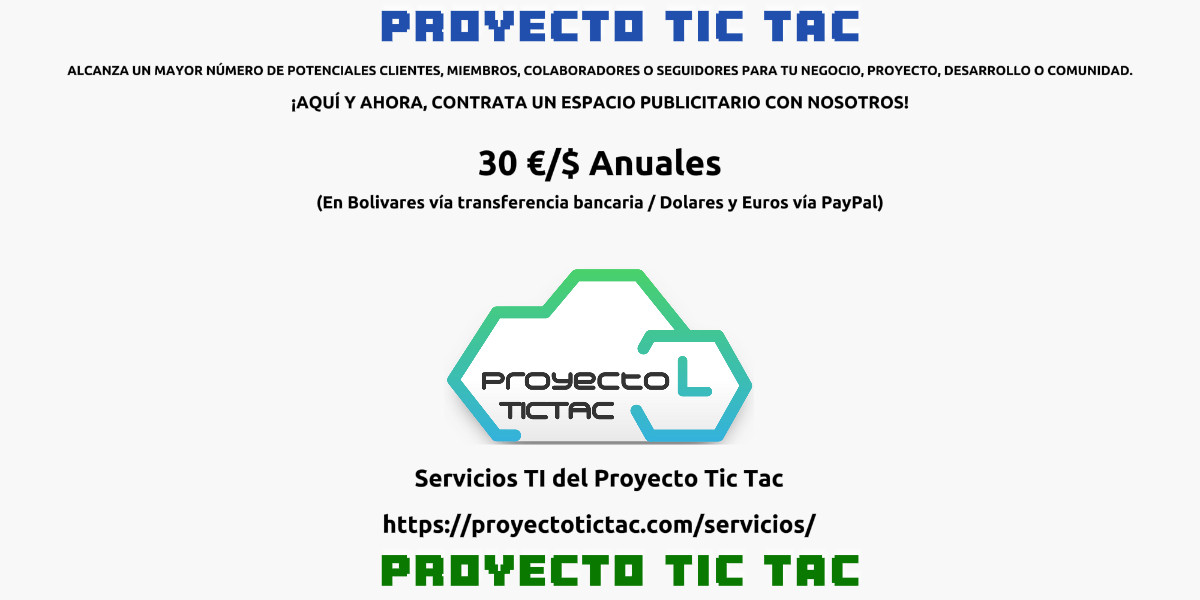 Espacio publicitario disponible: Proyecto Tic Tac